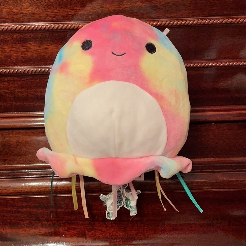 Jellyfish Squishmallow  CUTE Plush Tie Dye Rainbow Squid Janet the Jelly Fish 8"